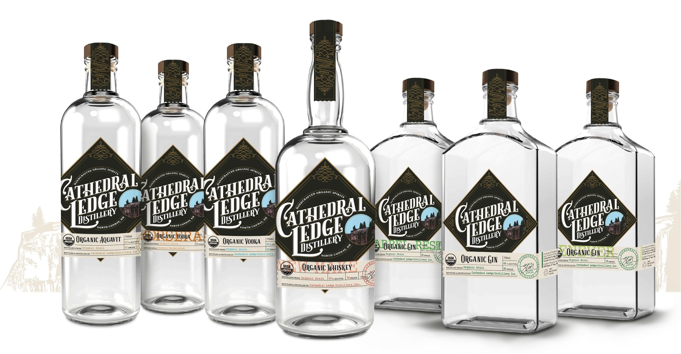 Bottle Design for Cathedral Ledge Distillery