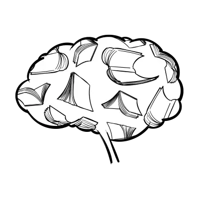 Doodles 0031 book brain