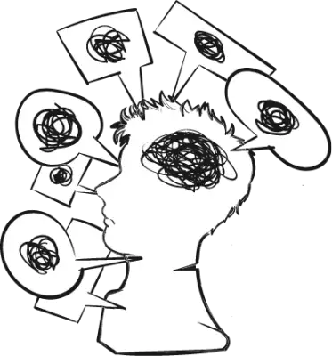 Head thoughts doodle
