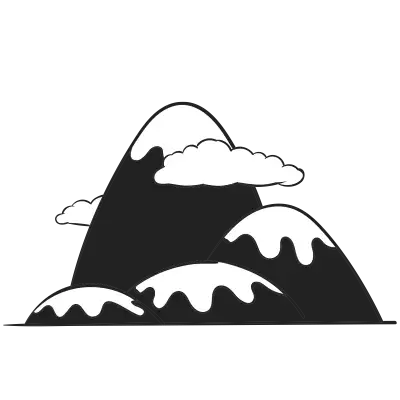 Doodles 0011 mountain round