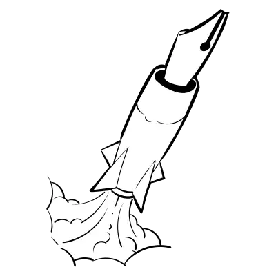 Doodles 0016 pen rocket